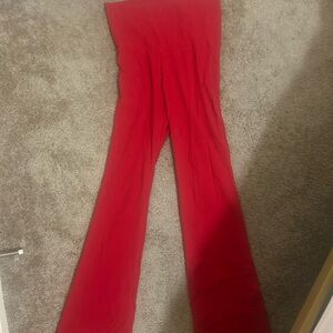 SKIMS Women's Red High-Waisted Pants